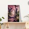 Landscape Paint-by-Numbers Kit for Adults – DIY Cherry Blossom Canvas Painting with Easel & Frame, Flowers Art Kit for Home Wall Decor & Gifts (7.87x11.81")